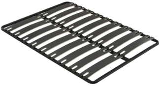 Vente-unique - Gestell Lattenrost 140 x 190 cm - 2 x 9 Latten - Rutschfest - Ohne Füße - Schwarz - MONTIANO von YSMÉE