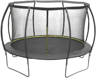 Garten Trampolin mit Sicherheitsnetz, schwarz, 366 cm 12FT