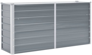 vidaXL Garten-Hochbeet Verzinkter Stahl 160x40x77 cm Grau 44848