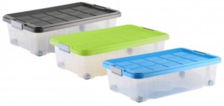 axentia Aufbewahrungsbox Unterbettroller, 60 x 40 x 18 cm, 28 l 235878 (1 St)