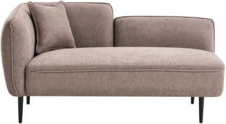 Linksseitige Chaiselounge CHEVANNES Stoff Hellbraun