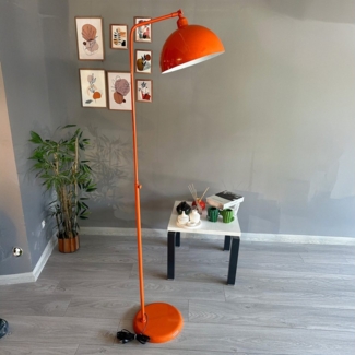 Bamyum Stehlampe Moderne Stehlampe aus Metall mit E27, verstellbarer Lampenschirm, ohne Leuchtmittel, E27, verstellbarer Lampenschirm, Stehluchte mit Ablage