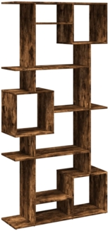 vidaXL Bücherregal Räuchereiche 92x29x188 cm Holzwerkstoff 3310320