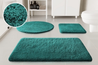 OTTO home Badematte Kaarin, Höhe 30 mm, rutschhemmend beschichtet, schnell trocknend, Polyester, rechteckig, Badteppich, getuftet, flauschig, hochflor, große Farbauswahl