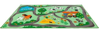 Andiamo Kinderteppich Farmstead, rechteckig, Höhe: 5 mm, Spiel- und Straßenteppich, Motiv Bauernhof, Kinderzimmer