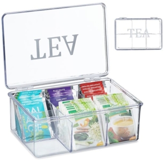 Transparente Teebox mit 6 Fächern 10039735