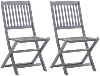 vidaXL Klappbare Gartenstühle 2 Stk. Massivholz Akazie 46335