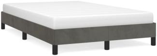 vidaXL Bettgestell ohne Matratze Dunkelgrau 120x190 cm Samt 379503