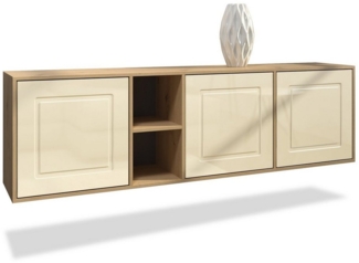 Möbelhandel Klipenstein Sideboard NOAH, TV Board hängend 182 cm, Landhaus, Korpus Eiche Artisan