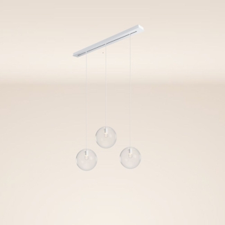 s.luce Orb 3-flammig Ø 30 Esstisch-Pendelleuchte 120cm Klar