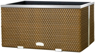 XL Polyrattan Pflanzgefäß 100cm Pflanzkübel Blumentopf Kübel Übertopf Hochbeet