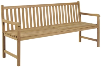 vidaXL Gartenbank mit Roter Auflage 175 cm Massivholz Teak 3062790