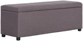 vidaXL Bank mit Staufach 116 cm Taupe Polyester 281326