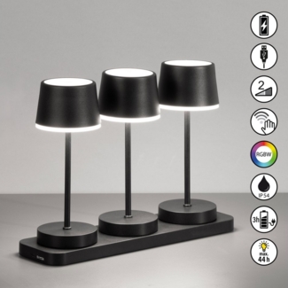 easy! BY FHL LED Tischleuchte Gardo, Dimmfunktion, Farbwechsel, LED fest integriert, Warmweiß, lange Leuchtdauer