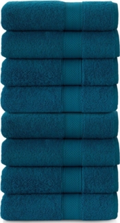 CLASS HOME COLLECTION Gästehandtücher Gästetuch Gästetücher Handtuch Frottee Baumwolle 500g/m² Uni 8 tlg Set, Frottee (8er, 8-St), mit Bordüre