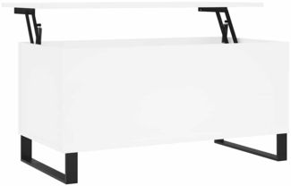 Couchtisch, Sofatisch Weiß 90x44,5x45 cm Holzwerkstoff