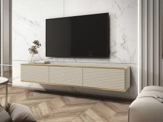 TV-Lowboard TV-Lowboard Orenate II (Farbe: Beige / Beige + Gold)