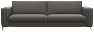 FLEXLUX 3-Sitzer Fiore, super Sitzkomfort durch Kaltschaum im Sitz, breite Armlehnen, Füße Alu
