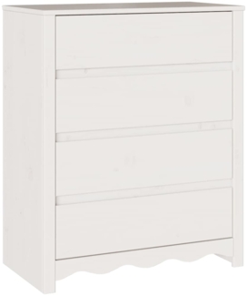 vidaXL Kommode Drammen Weiß 76,5 x 40 x 91 cm Massivholz Kiefer 42003053