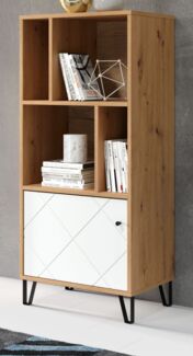 Trendteam 'Touch' Regalschrank, Eiche Artisan weiß matt, 63 x 136 x 40 cm