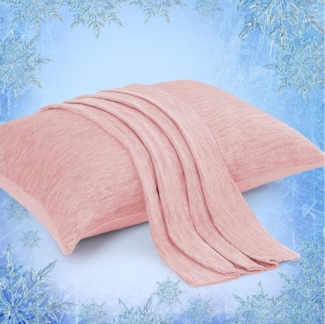 Elegear Kissenbezug 2er Set Kissenbezug für Sommer, 40x80cm/50x80cm mit Reißverschluss, (2 Stück), Arc-Chill Material schlaffördernde Kissenhülle, Textur: Superweich