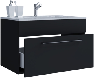 VCM Badmöbel Waschtisch Badinos 914839 Schwarz H. 50 x B. 60 x T. 46 cm