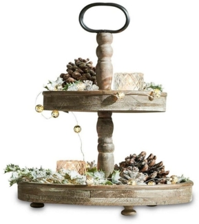 Mirabeau Etagere Etagere Amboise braun, Tannenholz (cunninghamia lanceolata), Griff: Eisen