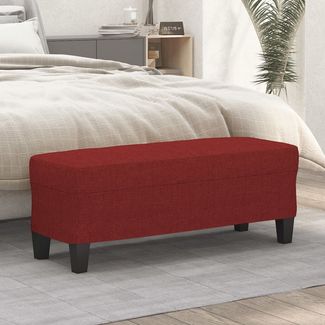 vidaXL Sitzbank Weinrot 100x35x41 cm Stoff 349457