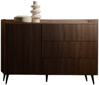 Compleo Schubkastenkommode mit 3 Schubladen, Japandi design, Kaschmir oder Nussbaum MODE