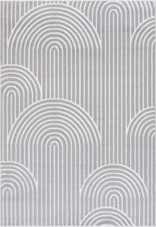 Mazovia Designteppich Modern Geometrisch Teppich Minimalistisch Weich Teppich für Wohnzimmer, 80 x 150 cm, Fußbodenheizung