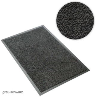 Metzker® Fußmatte Schmutzfangmatten - Sauberlaufmatten, rechteckig, Höhe: 7 mm, 60x90 cm - grau-schwarz meliert