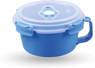 Frischhaltedosen für Lebensmittel ( 0,84 L ) - "Blau" - Vorratsdose luftdicht, Aufbewahrungsbox Meal Prep Box, Frühstücksschale, BPA Frei