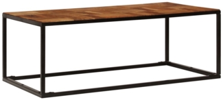 Couchtisch, Sofatisch 110x60x40 cm Massivholz Akazie und Stahl