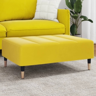 vidaXL Fußhocker Gelb 77x55x31 cm Samt 4007397