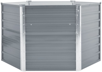 vidaXL Garten-Hochbeet Verzinkter Stahl 129x129x77 cm Grau 44856