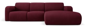 Micadoni Boucle Ecksofa Molino 4-Sitzer Rechts Strukturierter Stoff Bordeaux