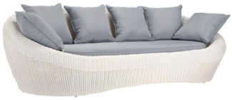 Vente-unique - Gartensofa 3-Sitzer Polyrattan - Elfenbeinweiß - WHITEHEAVEN von MYLIA