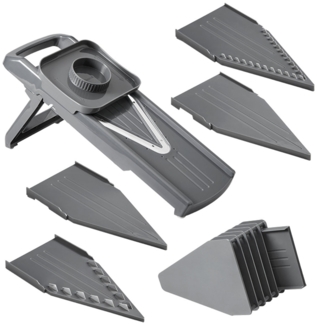 METALTEX 194579000 Slice-V Universalreibe ABS/Inox inkl. 5 Klingeneinsätze / Hobel