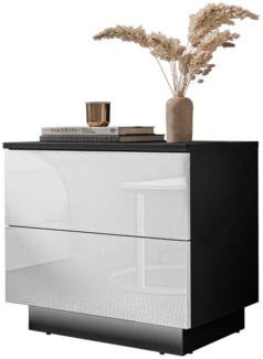 Lookway Nachttisch LINA mit Push-Open System Hochglanz LED
