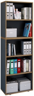 VCM Aktenregal Holz Büro Regal Bücher Ordner Salia 5fach B. 60 cm