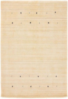 carpetfine Wollteppich Gabbeh Uni, reine Wolle, Weiß, 60x90 cm, rechteckig