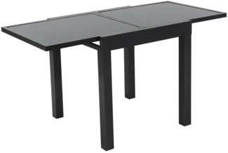 Gartentisch Denver , Glas , Grau , 90 x 75 x 90 cm