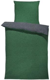 One Home Bettwäsche Wende Melange, Flanell, 2 teilig, meliert, Baumwolle kuschelig warm weich Biber Winter