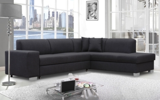 AX LIVING Sofa grau Dalmini Couch L Form XXL mit Schlaffunktion 285 cm R