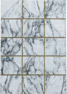 Kurzflor Teppich Nauro Läufer - 80x150 cm - Goldfarbe