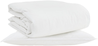 vidaXL 2-in-1 Bettdecke mit Kissen 2 pcs Weiß Daunenfeder 3376349