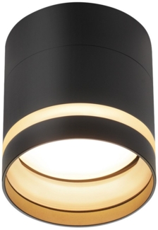 Nettlife LED Aufbaustrahler Schwarz/Weiß Rund Deckenstrahler 5W Spot Aufbauleuchte Klein Acryl, LED fest integriert, Warmweiß, GX53 Warmweiß Flach Aufputz Strahler Deckenspot 3000K