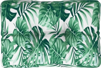 vidaXL Palettenkissen Blattmuster 60 x 40 x 12 cm Stoff