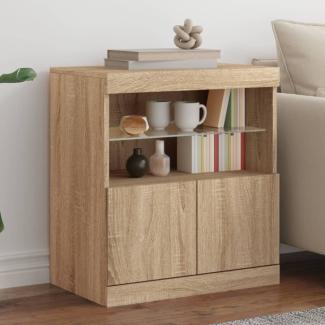 vidaXL Sideboard mit LED-Leuchten Sonoma-Eiche 60x37x67 cm 836653