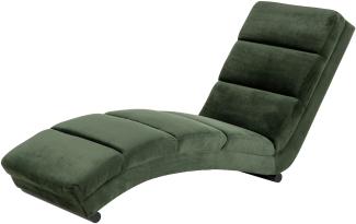 Chaiselongue waldgrün Samt Recamiere Couch Sofa Lounge Sessel Ottomane